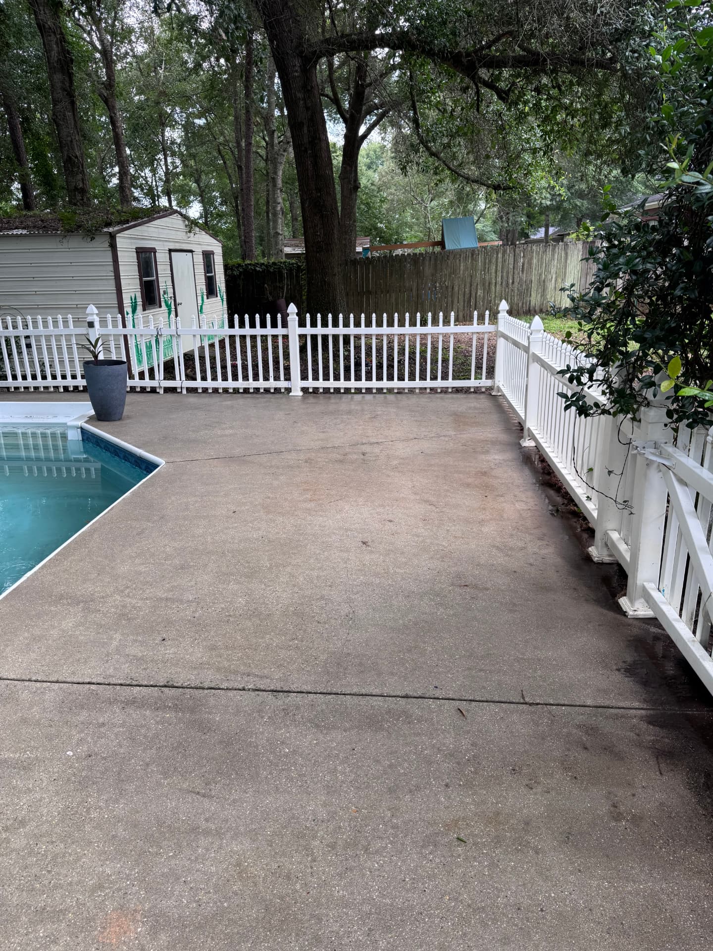 Before and after Driveway & Concrete Cleaning