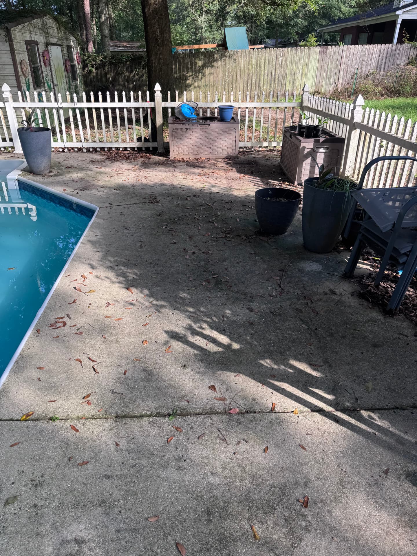 Before and after Driveway & Concrete Cleaning