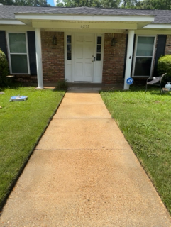 Before and after Driveway & Concrete Cleaning