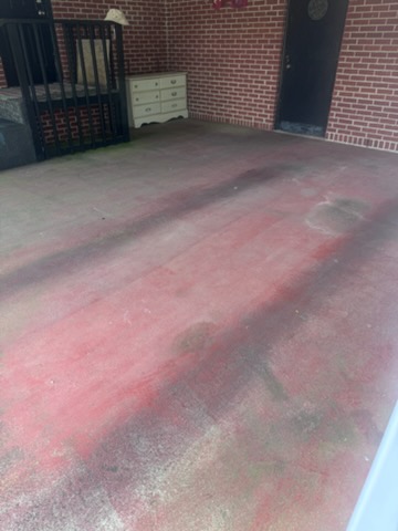 Before and after Driveway & Concrete Cleaning